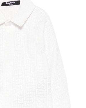 
  
    Balmain
  
 Baby Boys White Monogram Shirt