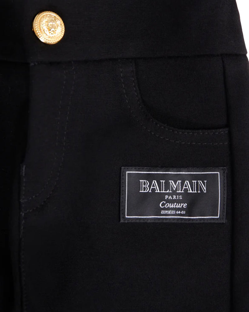 Baby Boys Black Cotton Pants