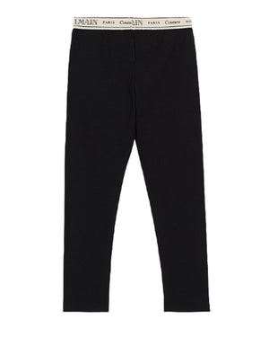 
  
    Balmain
  
 Girls Black Tape Leggings