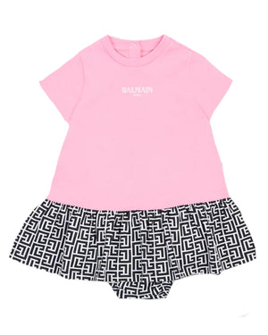 
  
    Balmain
  
 Baby Girls Pink Monogram Dress