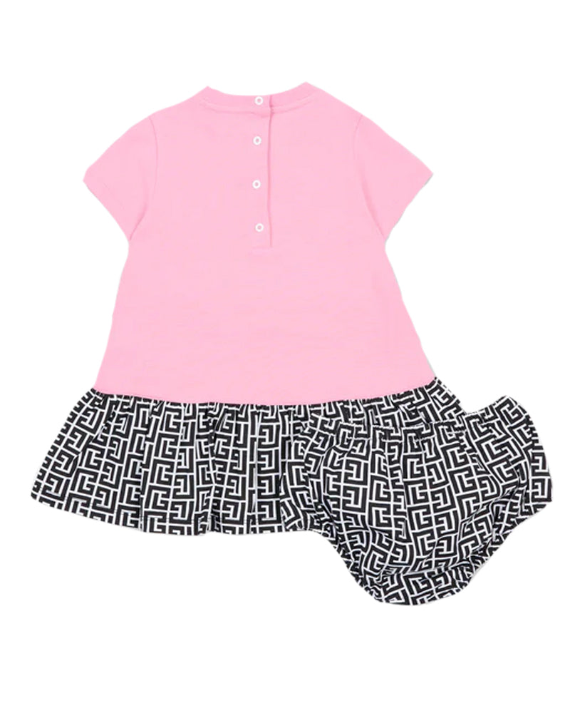 
  
    Balmain
  
 Baby Girls Pink Monogram Dress