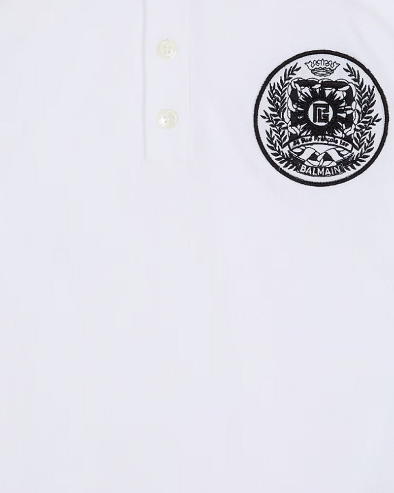 
  
    Balmain
  
 Boys White Logo Polo