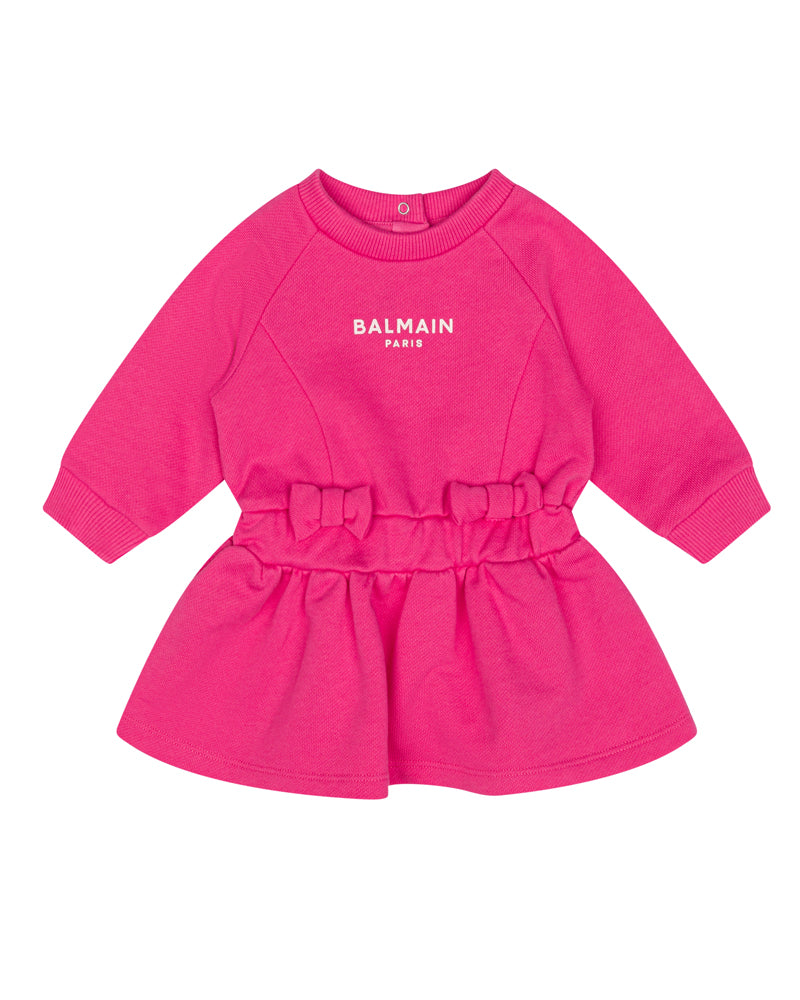 
  
    Balmain
  
 Baby Girls Fuchsia Logo Sweater Dress