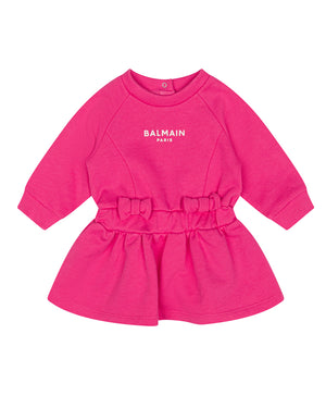 
  
    Balmain
  
 Baby Girls Fuchsia Logo Sweater Dress