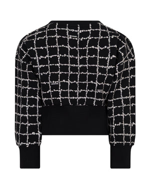 
  
    Balmain
  
 Girls White/Black Check Sweatshirt