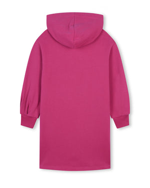 
  
    Chloé
  
 Girls Fuchsia Logo Hooded Sweater Dress