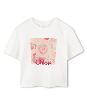 
  
    Chloé
  
 Girls White Logo T-Shirt