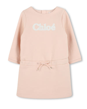 
  
    Chloé
  
 Baby Girls Pink Logo Dress