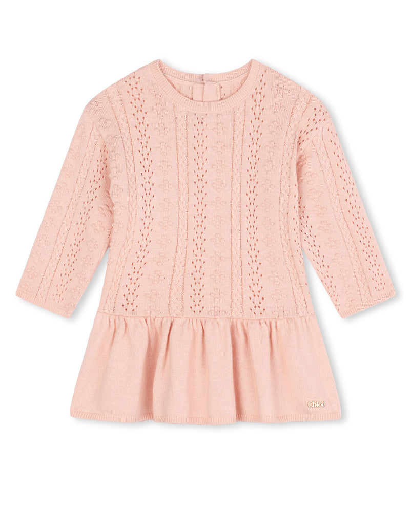 Baby Girls Pink Knit Dress