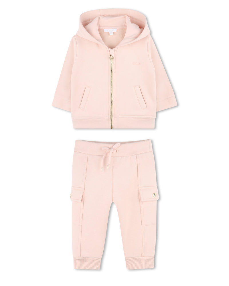 Baby Girls Pink Tracksuit