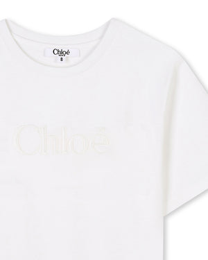 
  
    Chloé
  
 Girls Ivory Logo T-Shirt