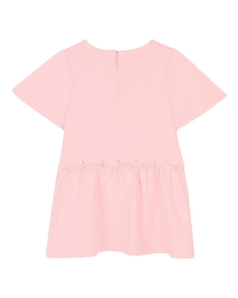 Baby Girls Light Pink Scalloped Dress