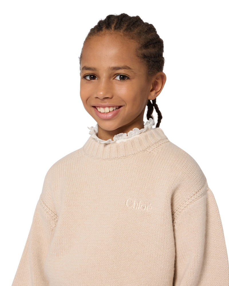 Girls Ivory Turtleneck