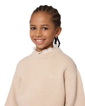 
  
    Chloé
  
 Girls Ivory Turtleneck
