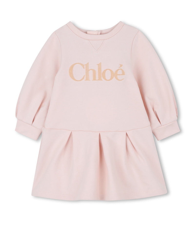 Chloé, Baby Girls Pink Logo Sweater Dress