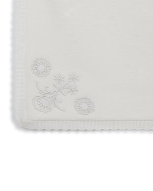 
  
    Chloé
  
 Baby Girls Ivory Embroidered Knit Blanket