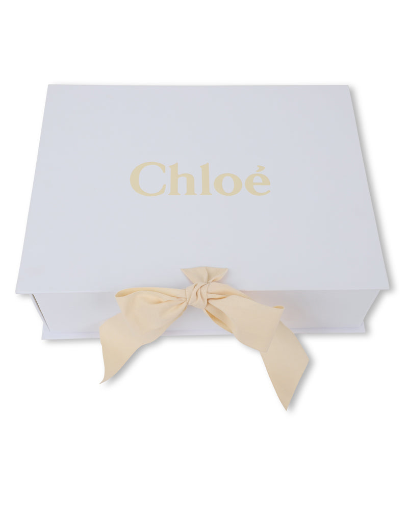 Baby Girls Ivory Embroidered Knit Blanket