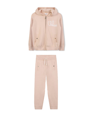 
  
    Chloé
  
 Girls Beige Knit Tracksuit