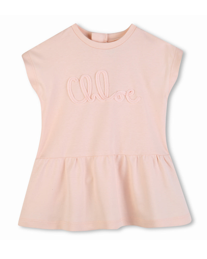 
  
    Chloé
  
 Baby Girls Pink Logo Dress