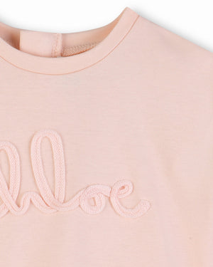
  
    Chloé
  
 Baby Girls Pink Logo Dress
