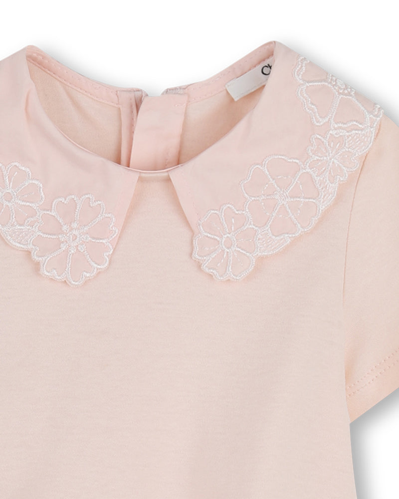 
  
    Chloé
  
 Baby Girls Pink Floral Embroidered Dress