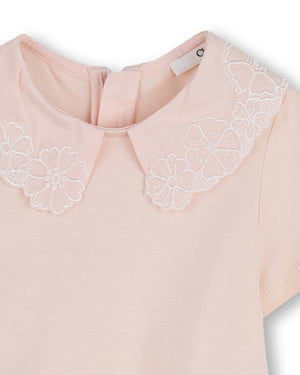 
  
    Chloé
  
 Baby Girls Pink Floral Embroidered Dress