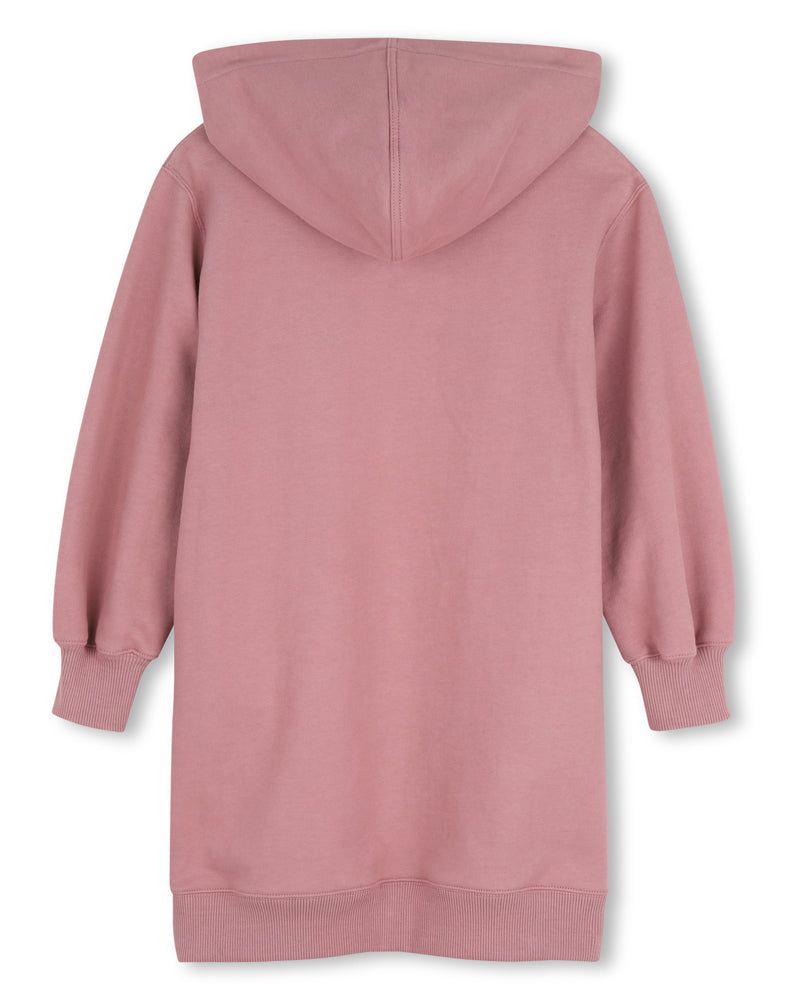 
  
    Chloé
  
 Girls Pink Hooded Logo Sweater Dress