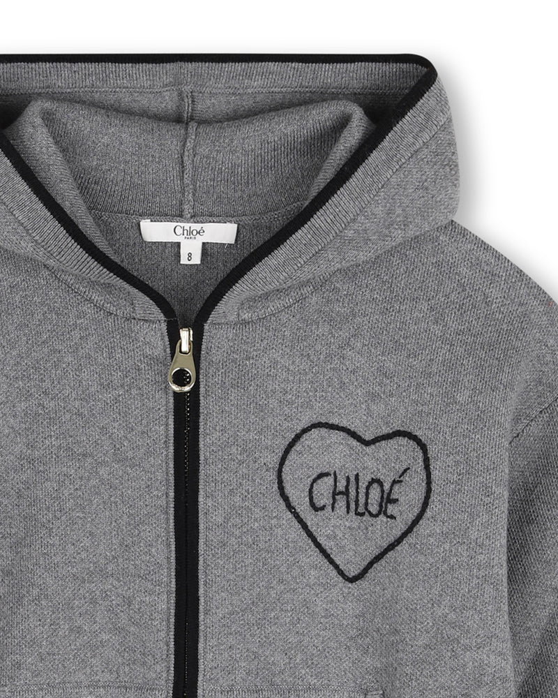 
  
    Chloé
  
 Girls Grey Knit Tracksuit