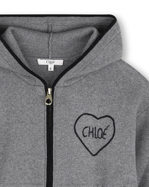 
  
    Chloé
  
 Girls Grey Knit Tracksuit