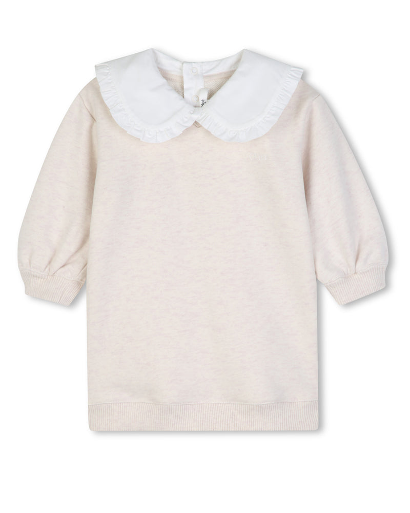 
  
    Chloé
  
 Baby Girls Ivory Collard Sweater Dress