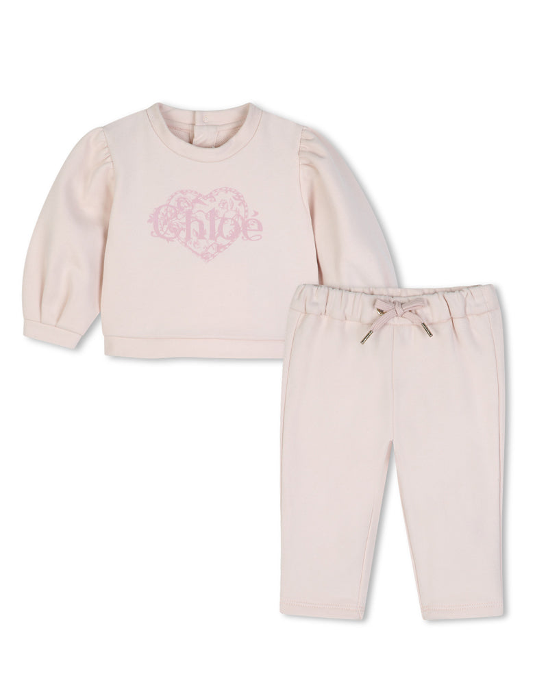 
  
    Chloé
  
 Baby Girls Pink Logo Tracksuit