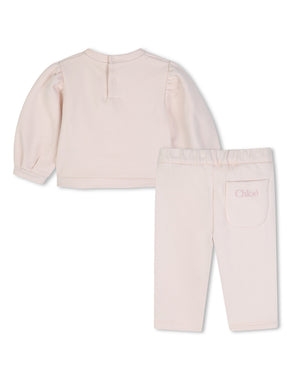 
  
    Chloé
  
 Baby Girls Pink Logo Tracksuit