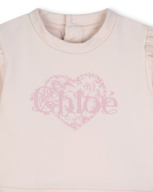 
  
    Chloé
  
 Baby Girls Pink Logo Tracksuit