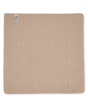 
  
    Chloé
  
 Baby Girls Beige Knit Logo Blanket