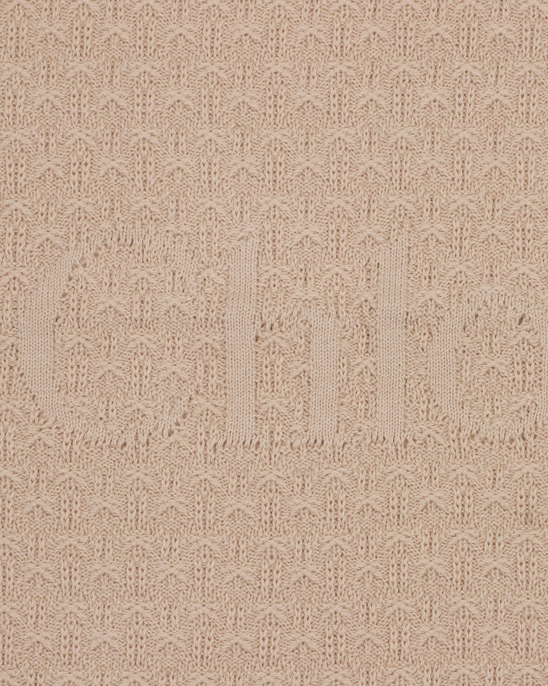 
  
    Chloé
  
 Baby Girls Beige Knit Logo Blanket