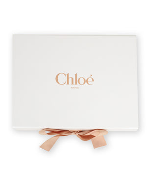 
  
    Chloé
  
 Baby Girls Beige Knit Logo Blanket