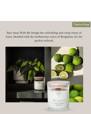 
  
    The
  
    Bare
  
    Home
  
 Run Away With Me Candle - Bergamot + Lime