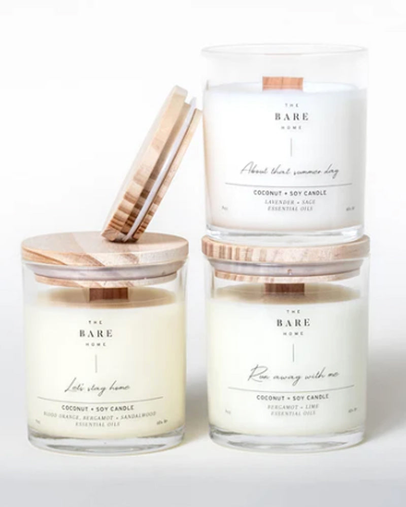 
  
    The
  
    Bare
  
    Home
  
 Run Away With Me Candle - Bergamot + Lime
