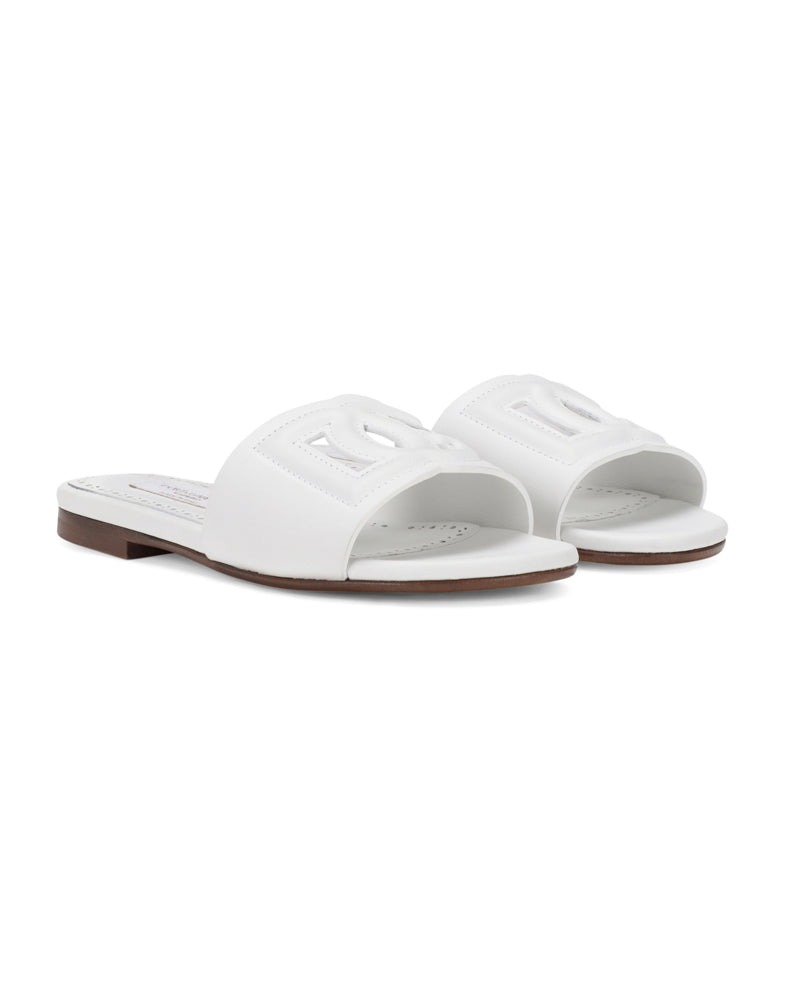 Girls White DG Sandals