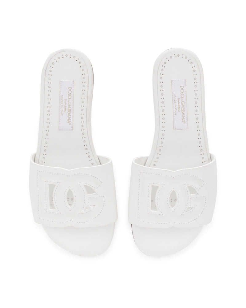 Girls White DG Sandals