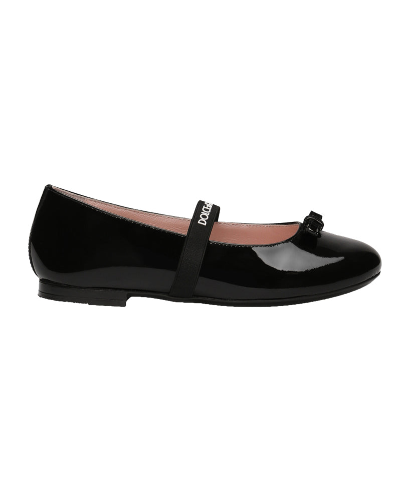 Black Patent Leather Ballerinas