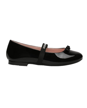 
  
    Dolce
  
    &
  
    Gabbana
  
 Black Patent Leather Ballerinas