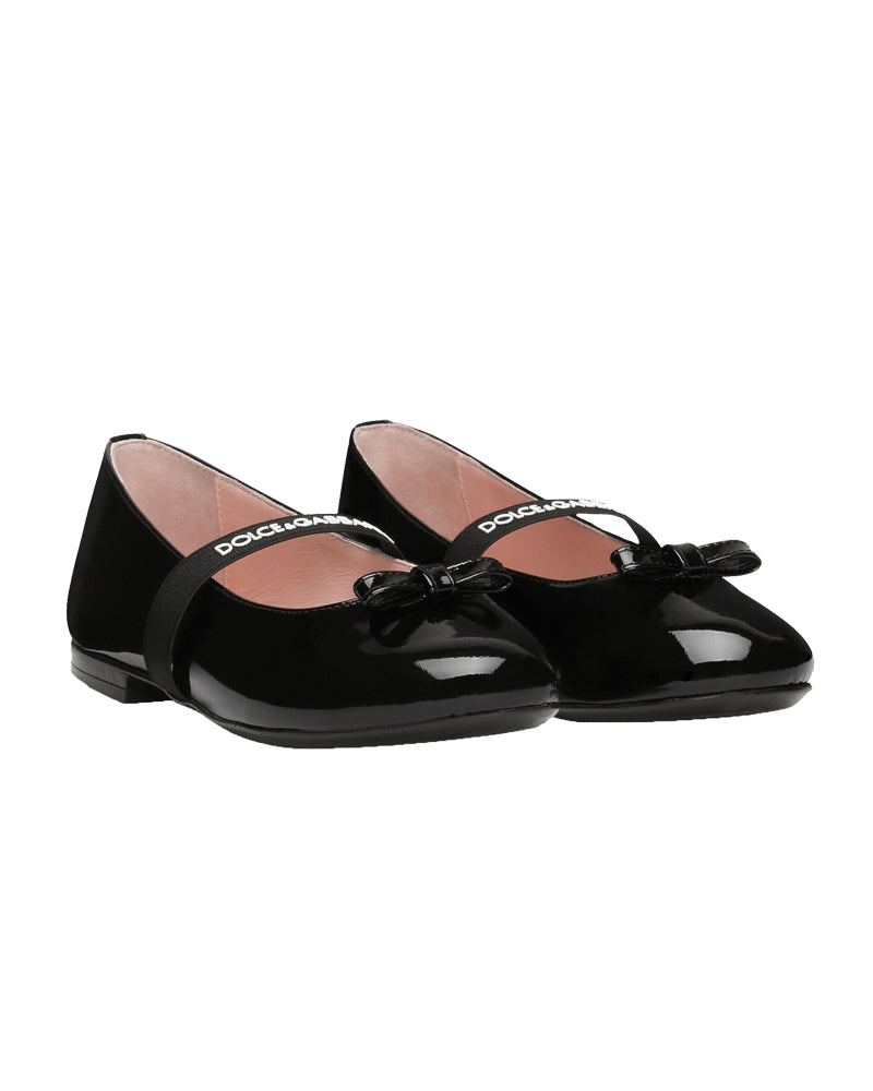 Black Patent Leather Ballerinas