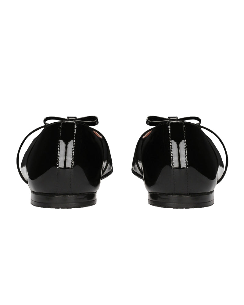 Black Patent Leather Ballerinas