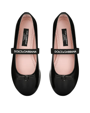 
  
    Dolce
  
    &
  
    Gabbana
  
 Black Patent Leather Ballerinas