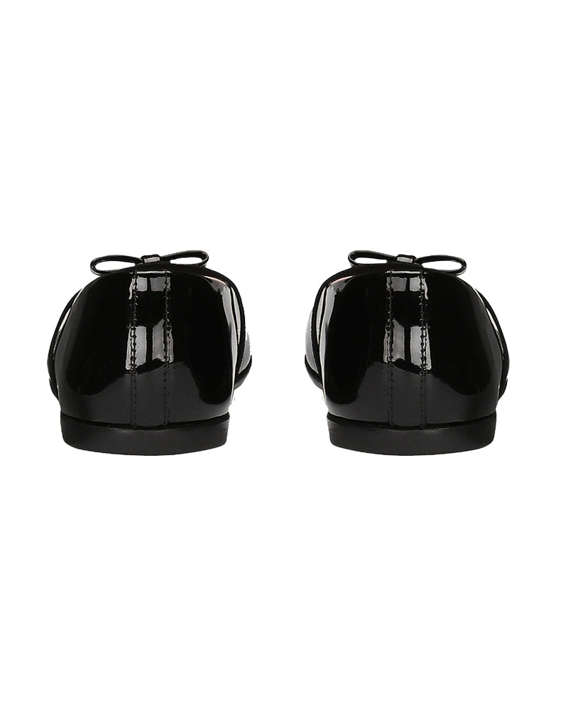 Toddler Black Patent Leather Ballerinas