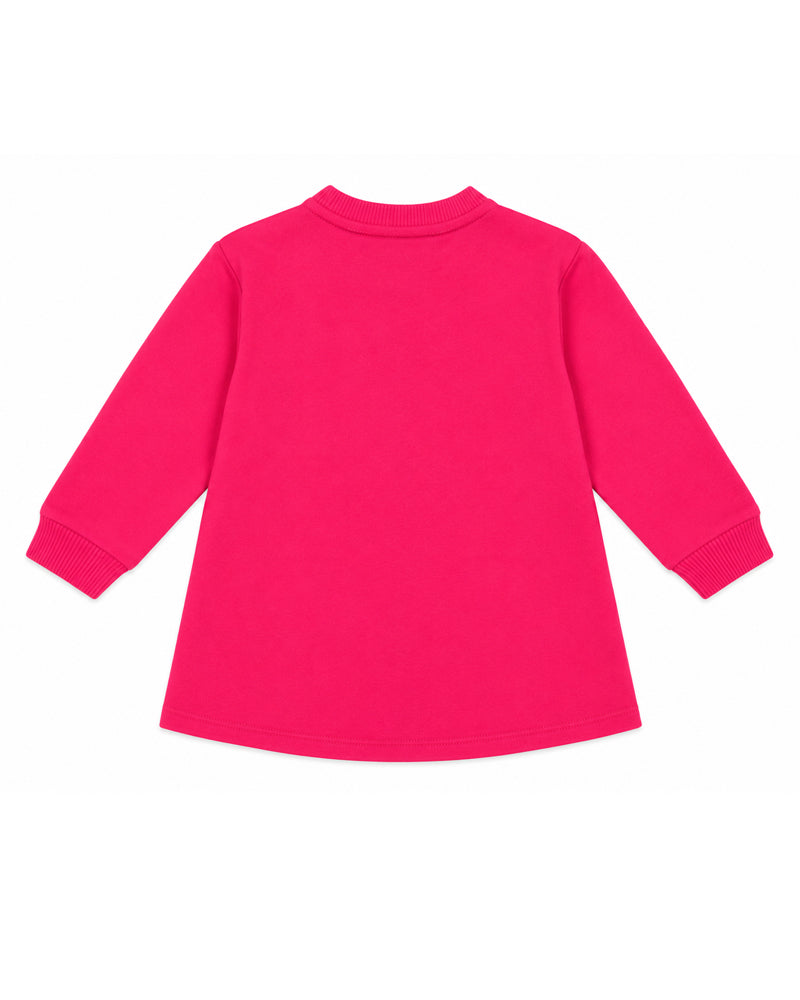 
  
    Moschino
  
 Baby Girls Fuchsia Cotton Bear Sweater Dress