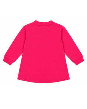 
  
    Moschino
  
 Baby Girls Fuchsia Cotton Bear Sweater Dress