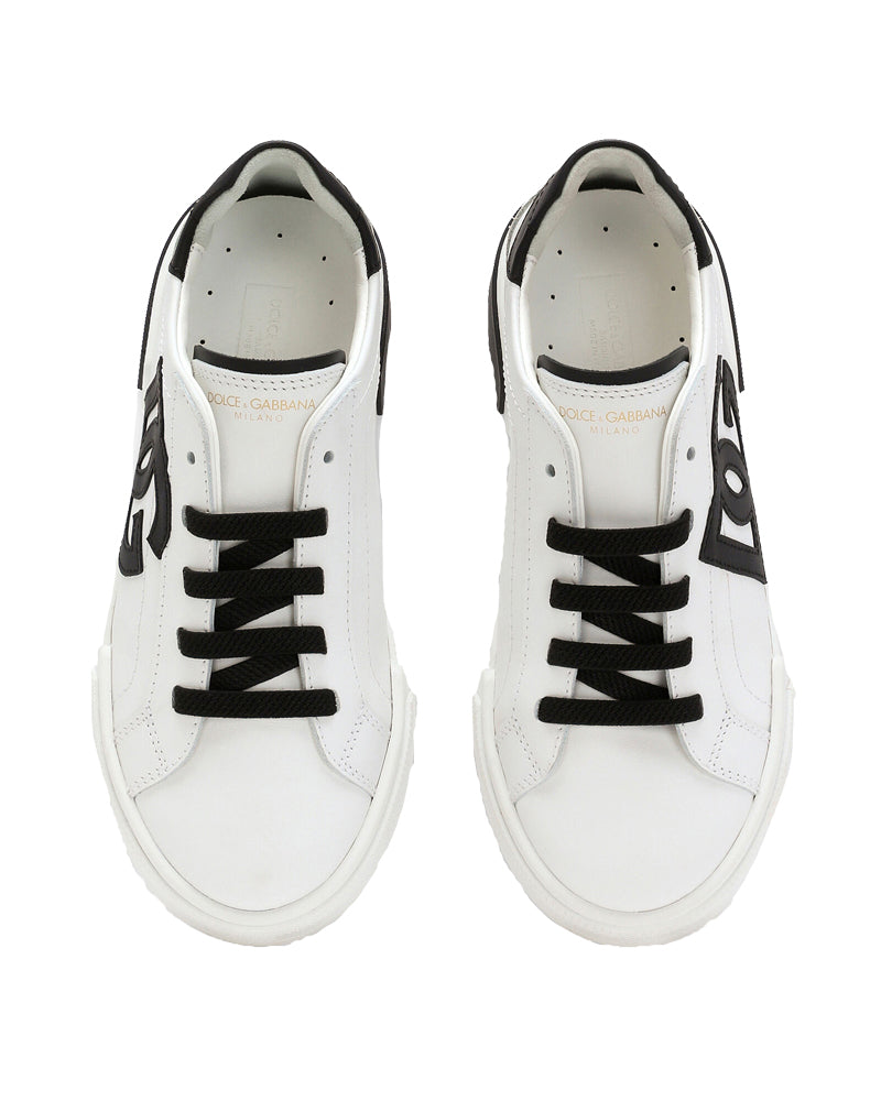 Dolce Gabbana Kids White DG Logo Sneakers