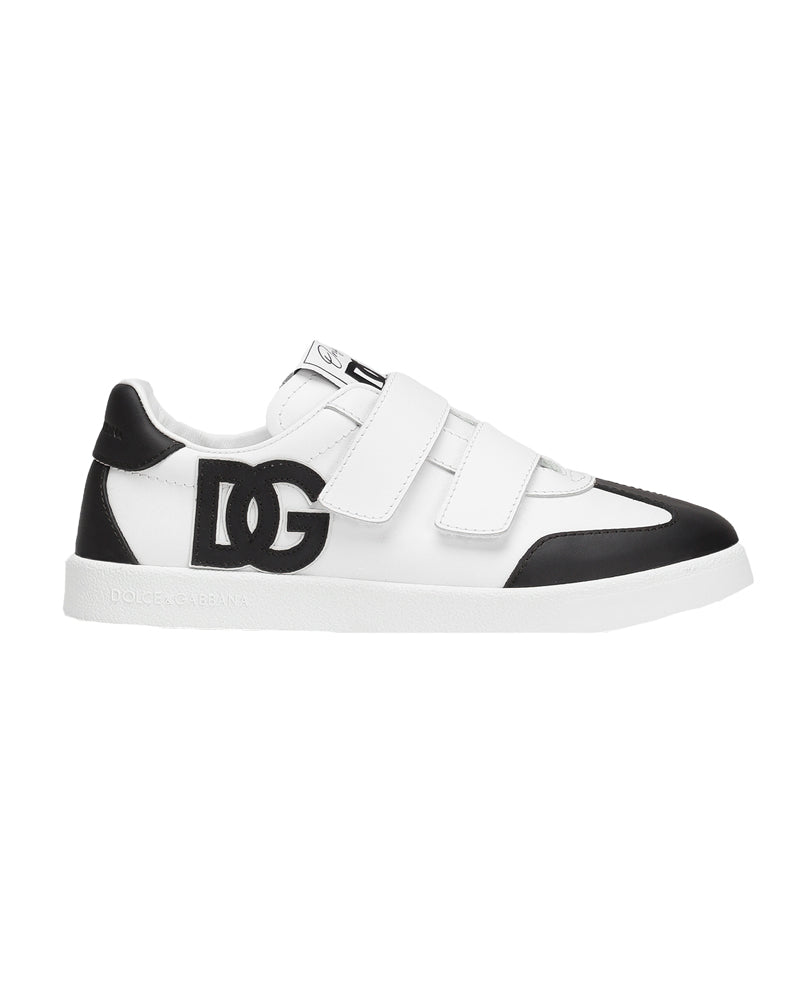 
  
    Dolce
  
    &
  
    Gabbana
  
 White Leather DG Logo Sneakers